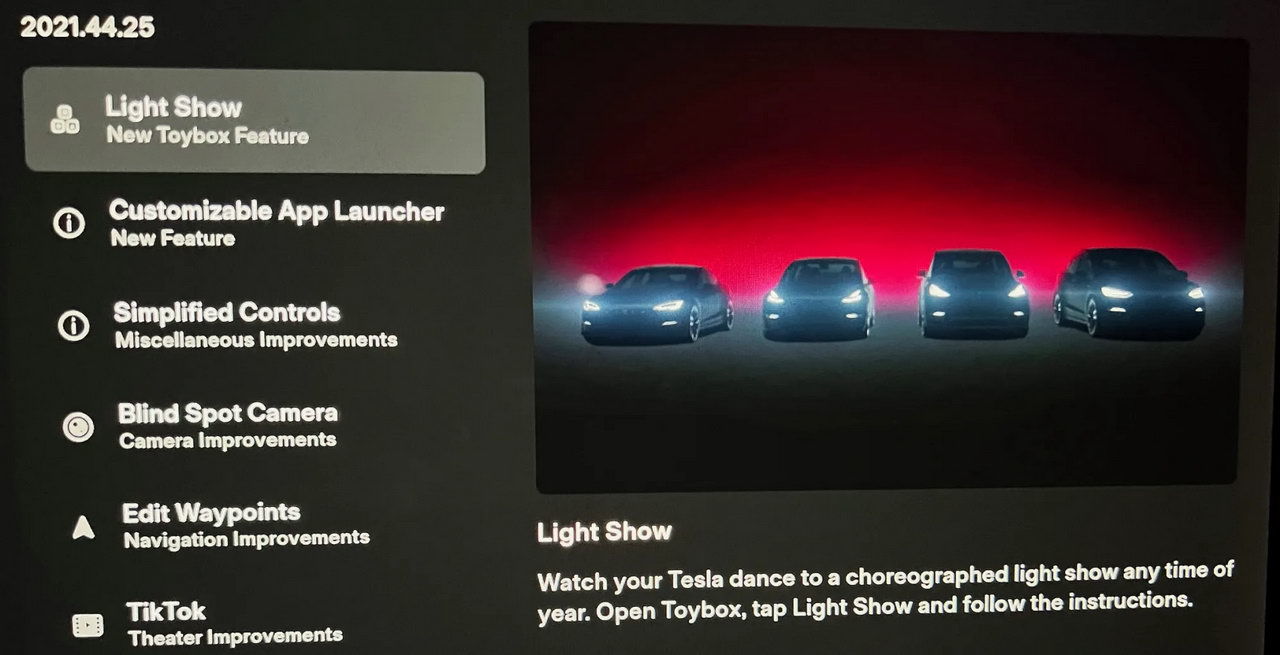 Подарок к Рождеству: в мультимедиа Tesla появилась поддержка TikTok