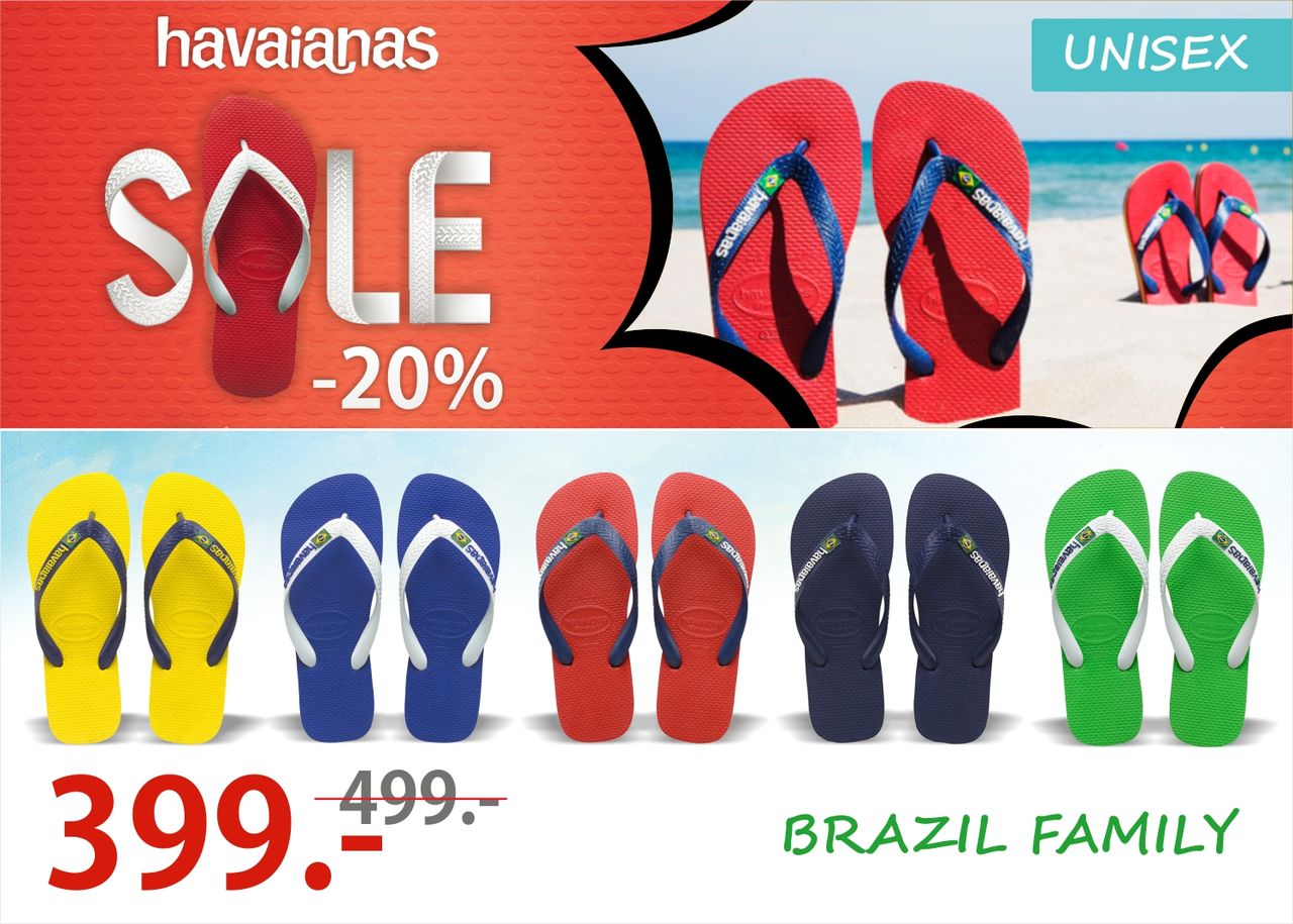 Grand Hall: Havaianas летние скидки 20% ®