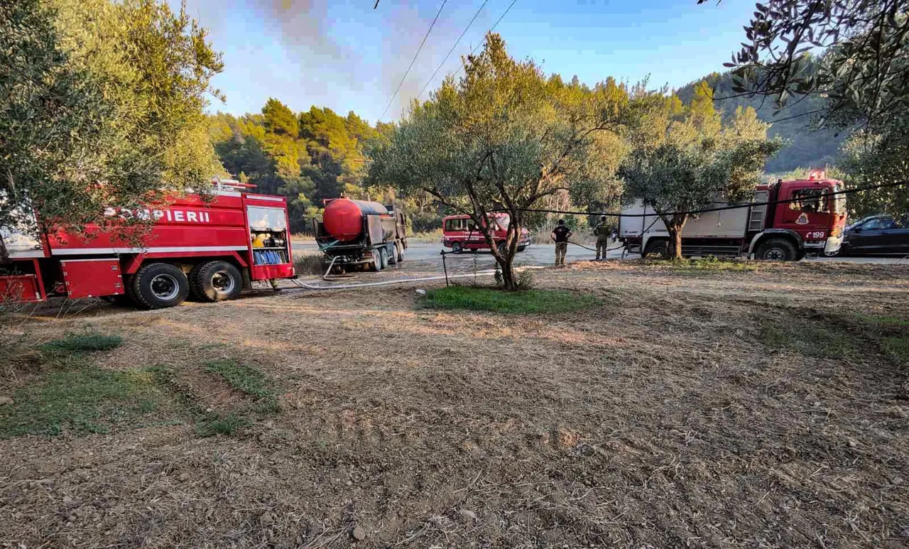 Pompierii moldoveni au intervenit mai mult de cinci ore în lupta cu incendiile de vegetație din Grecia