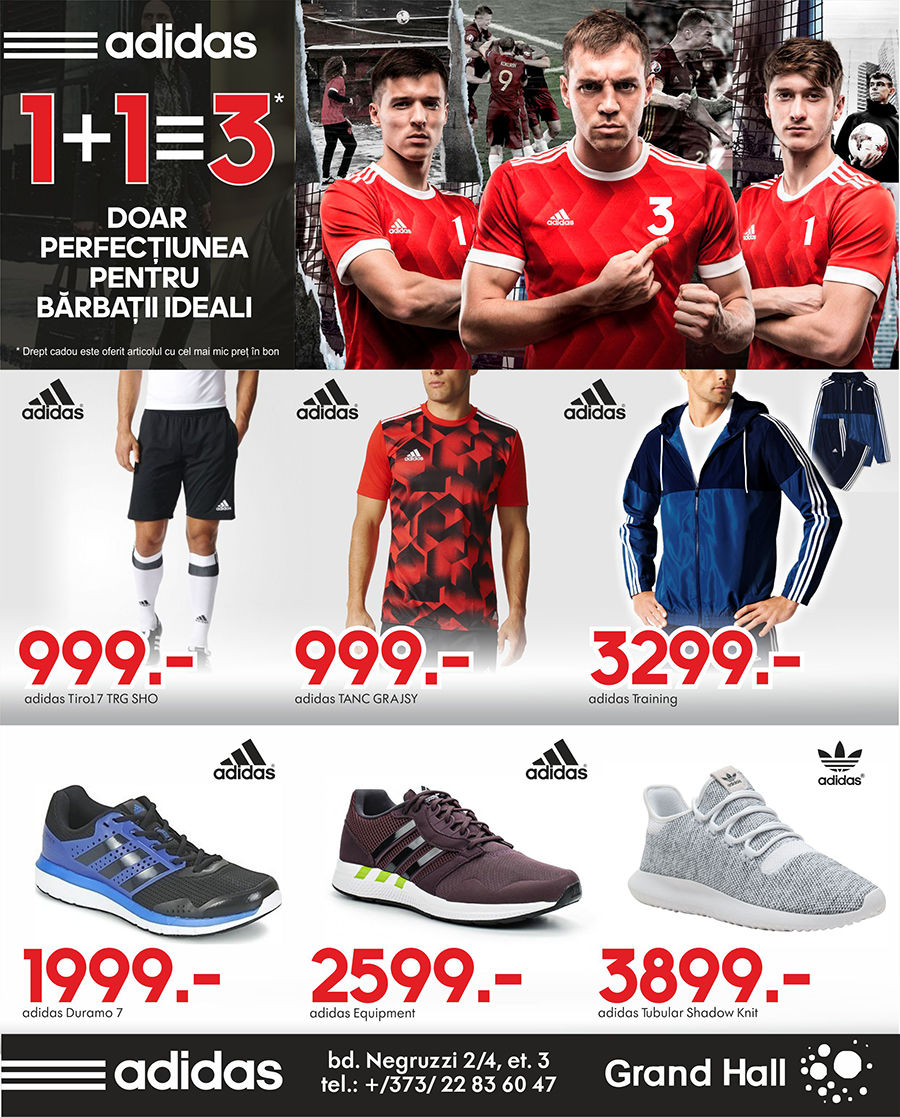 Adidas: Procură 2 articole și primește al 3-lea gratuit ®