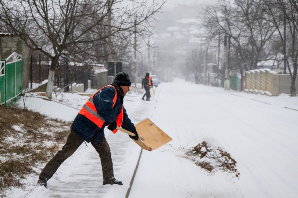 Cнегопад не нарушил транспортного движения в Оргееве