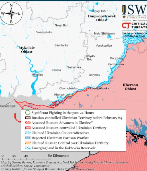 ISW: ВС РФ продвинулись на пяти направлениях фронта