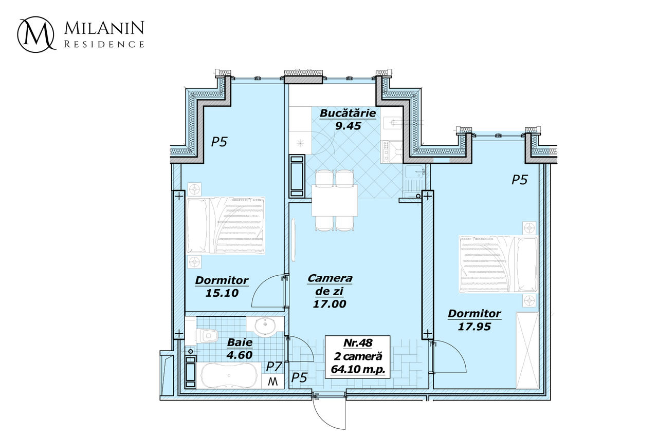 Milanin Residence: Квартира на 64м2 по антикризисной цене в элитном новострое ®