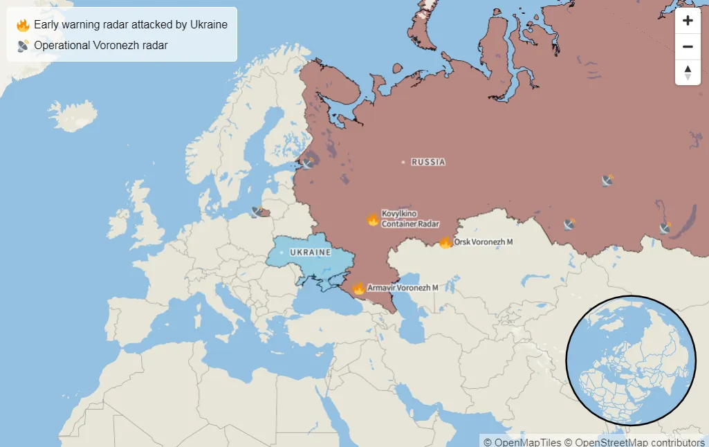 Удары Украины по российским объектам ядерного обнаружения стали рекордными