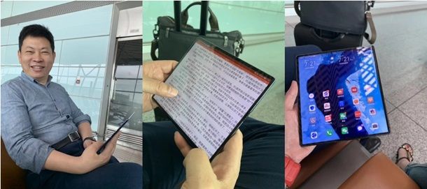 Главу Huawei заметили в аэропорту с гибким Mate X