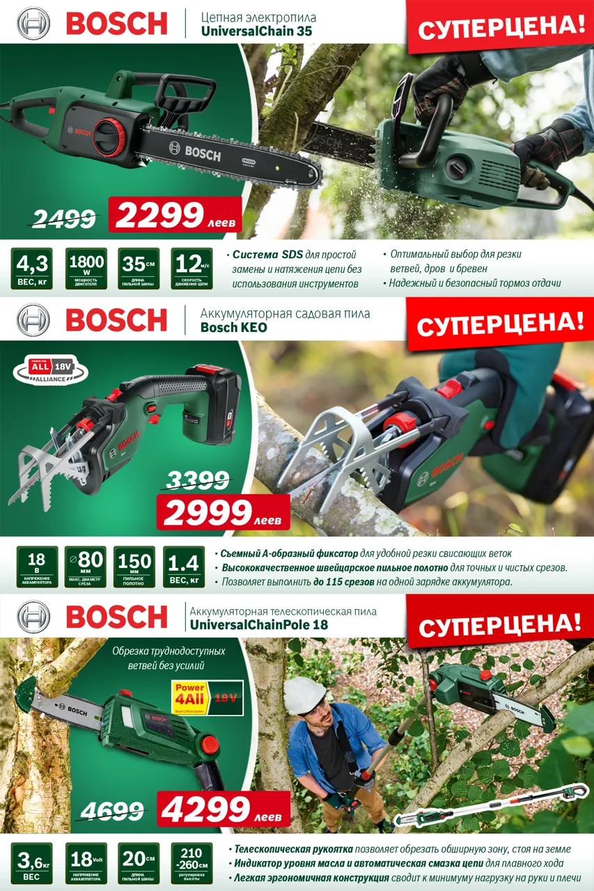 Bosch Siemens: Этой осенью твой сад заслуживает Bosch - Цены от 1299 леев