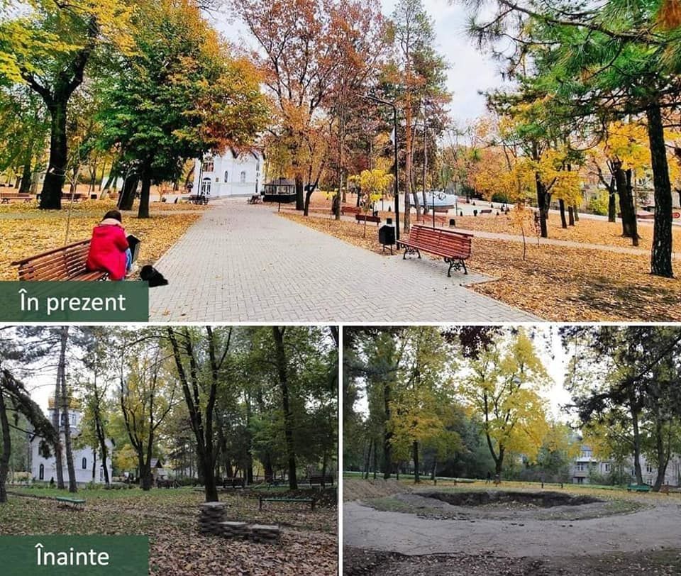В парке "Шипка" на Рышкановке установлен небольшой фонтан