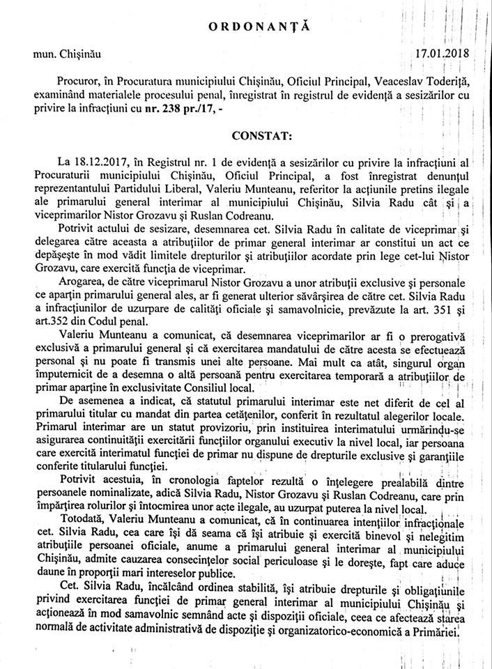 Silvia Radu nu va fi cercetată penal. Munteanu: Vom contesta ordonanţa