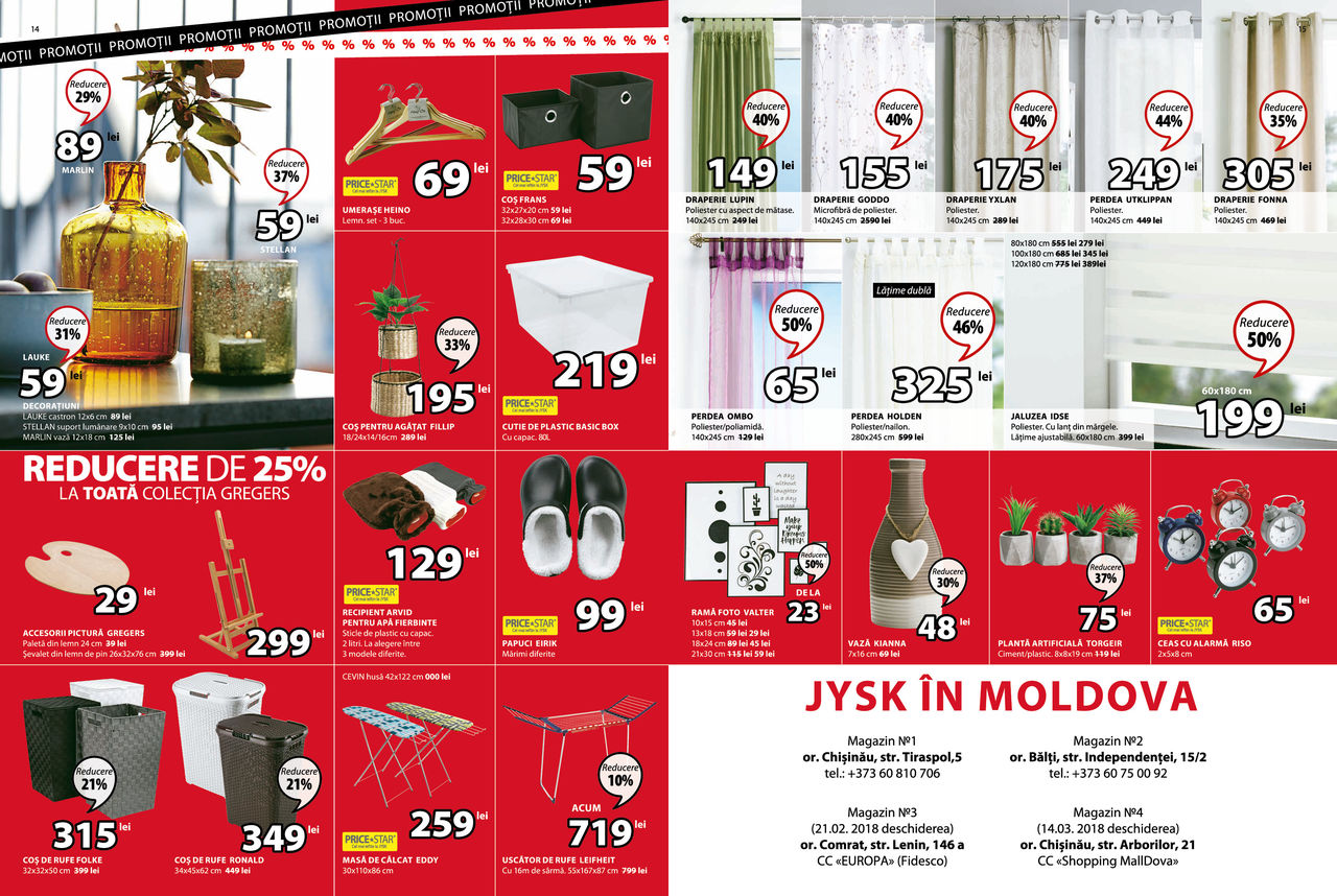 Jysk: Reduceri de până la 50% la mobila de interior ®
