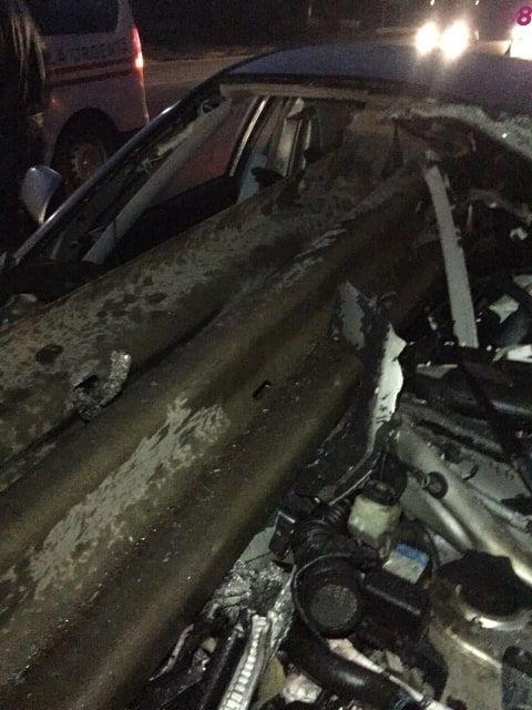 У села Мэгдэчешт автомобиль врезался в барьерное ограждение