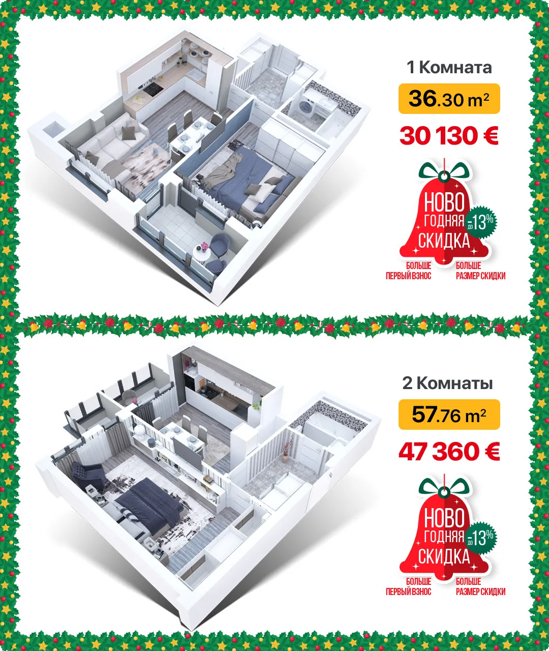 Metropolis: Лучшие цены уходящего года на квартиры - от 750 €/m²