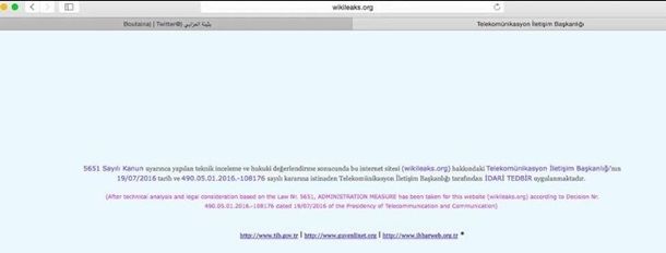 В Турции заблокировали WikiLeaks после массовых публикаций