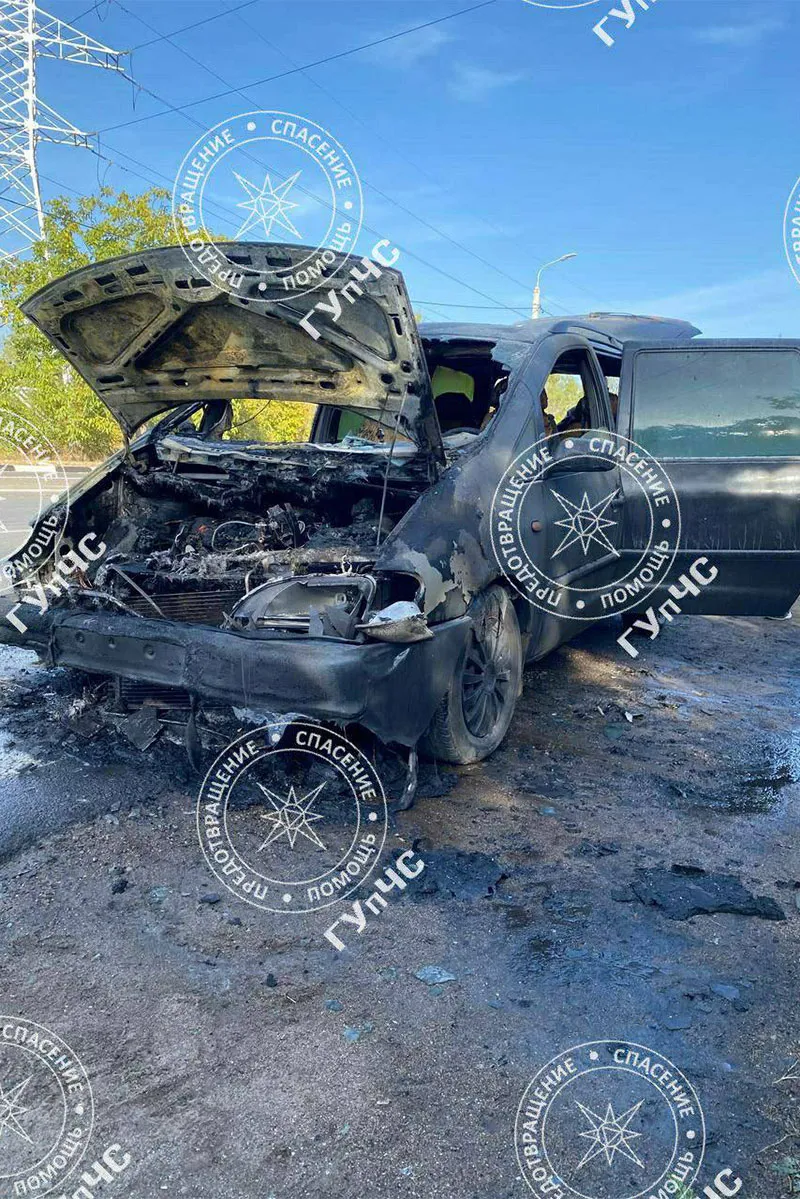В Тирасполе Volkswagen загорелся прямо во время движения
