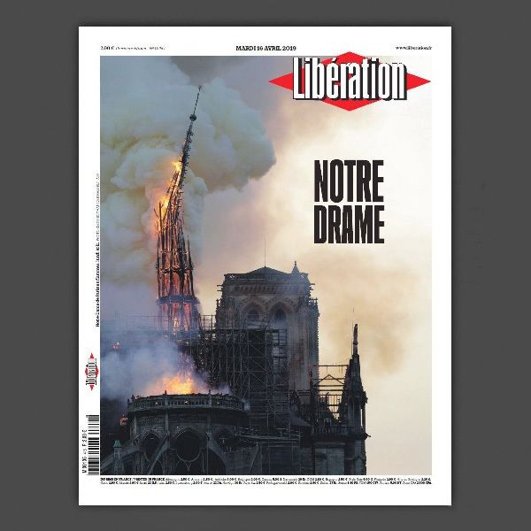 Во Франции подорожали газетные номера с фотографиями горящего Нотр-Дама