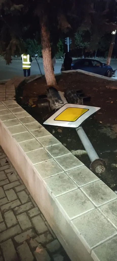 На Ботанике произошло ДТП: водитель врезался в столб