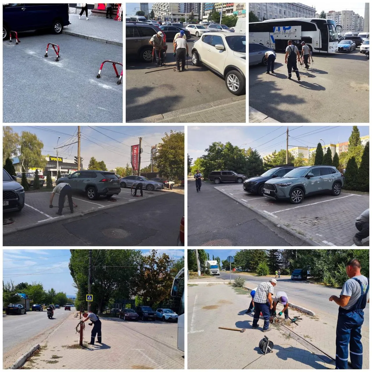 Elementele antiparcare instalate fără autorizație. demolate în Capitală