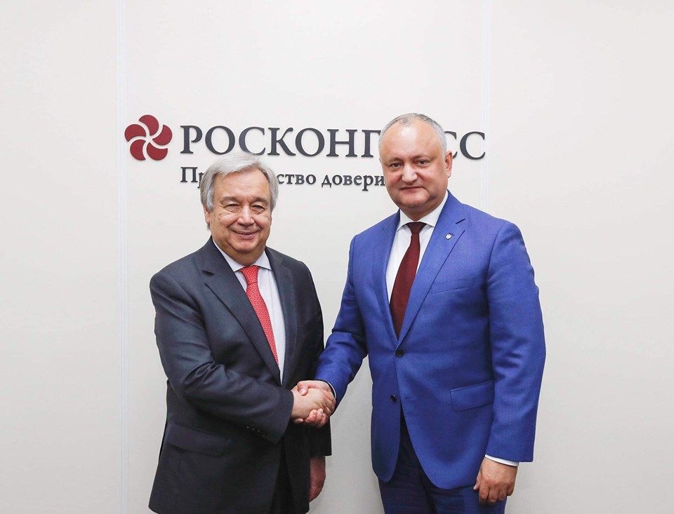 Додон пригласил генсека ООН совершить визит в Молдову