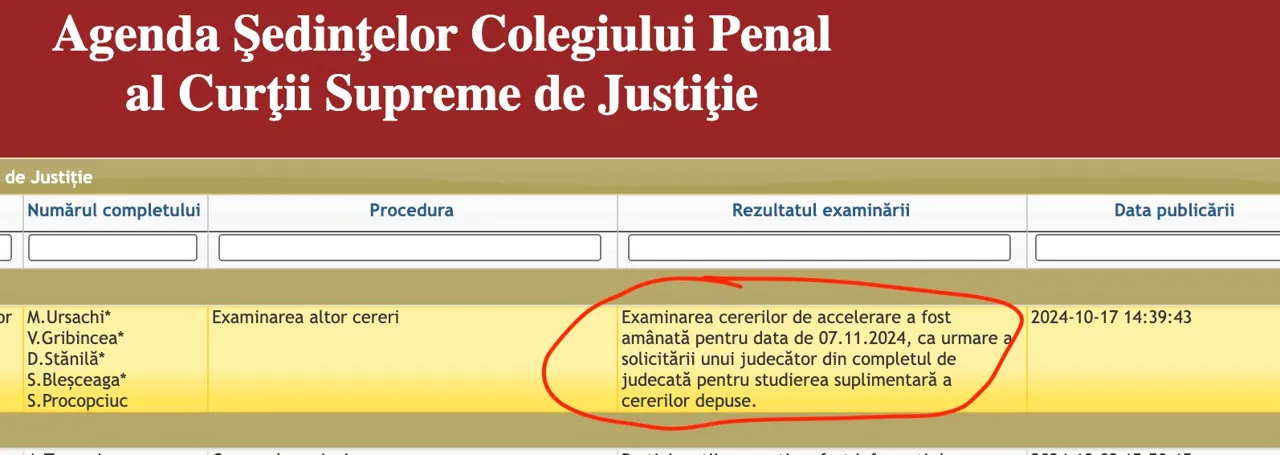 CSJ amână o ședință de judecată în dosarul ex-premierului Vlad Filat