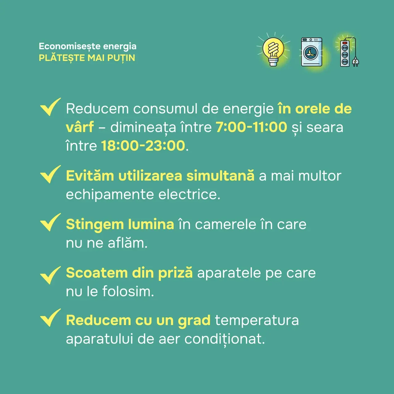 Sandu vine cu recomandări către cetățeni cu privire la economisirea energiei electrice
