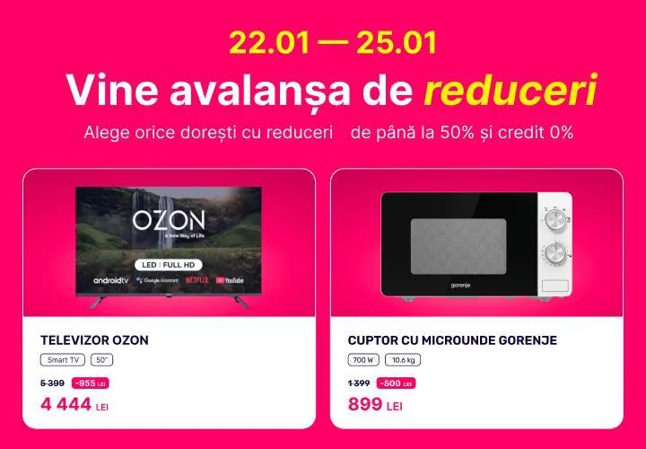 Enter: O adevărată avalanșă de reduceri