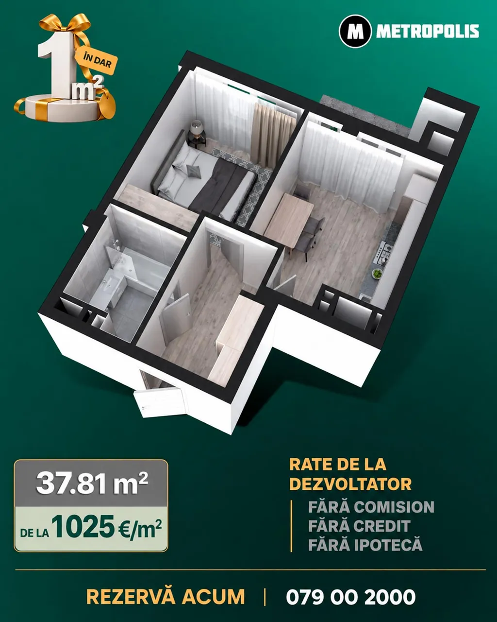 Metropolis: 1 m² cadou pentru fiecare 10.000 €