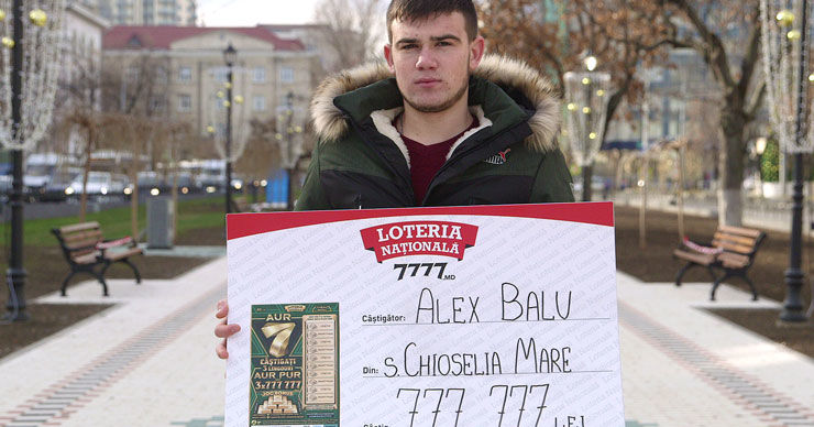 Лотерея: 20-летний безработный выиграл 777 777 леев после вещего сна