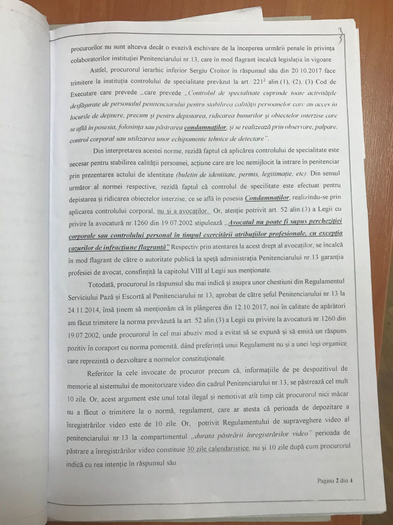 Адвокаты Вячеслава Платона направили жалобу на пенитенциарное учреждение №13