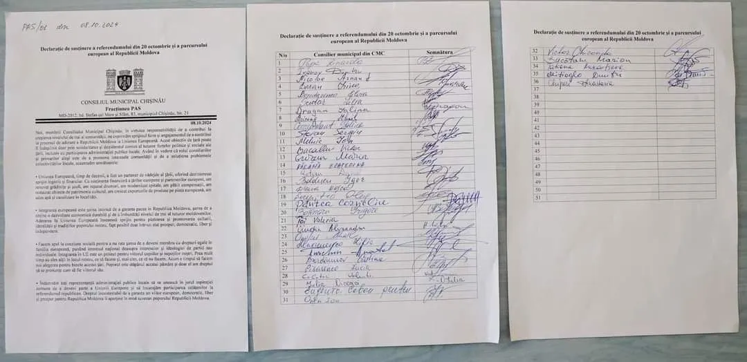 Consiliul municipal Chișinău a adoptat o declarație în favoarea referendumului constituțional