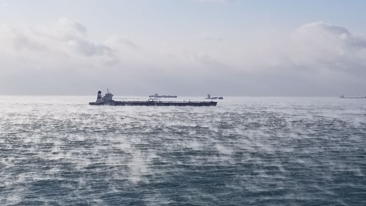 В Одессе море "закипело" из-за мороза