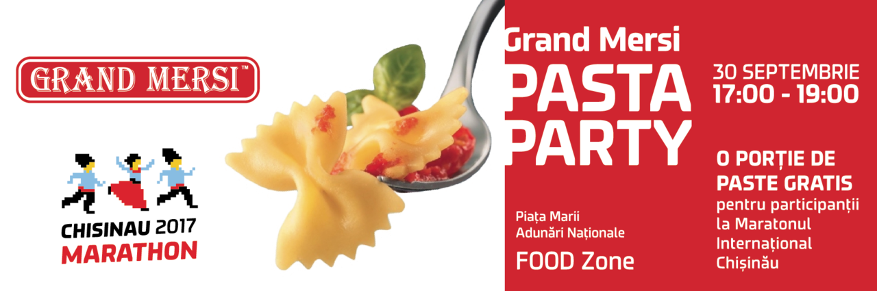 Организаторы Кишиневского марафона провели Grand Mersi Pasta Party