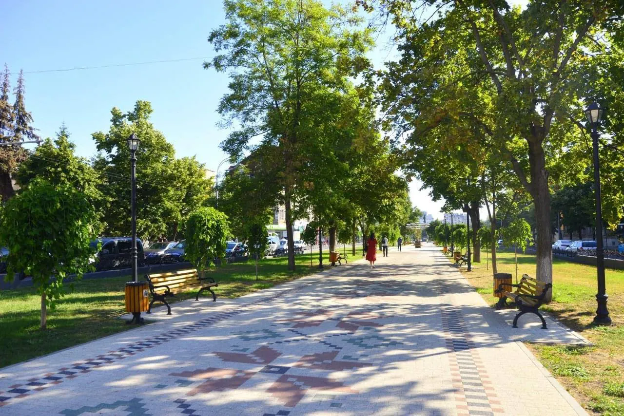 На аллее Григоре Виеру отремонтированы тротуары