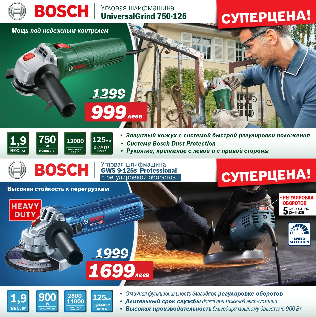 Bosch Store: подарки для настоящих мужчин — инструменты Bosch от 999 леев