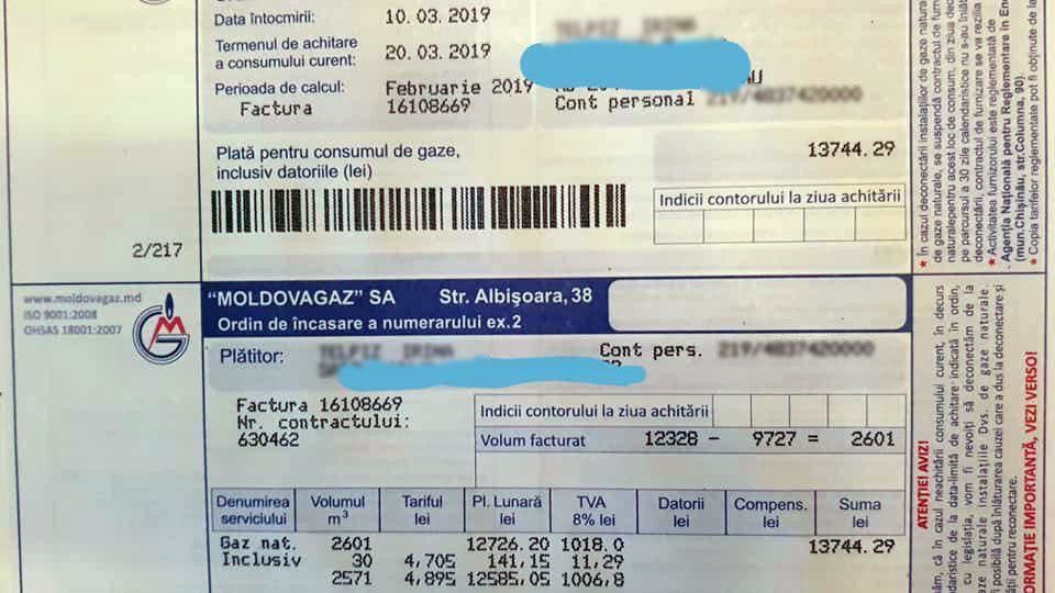 Moldovagaz о громадном счете: Данные счетчика были продиктованы дважды