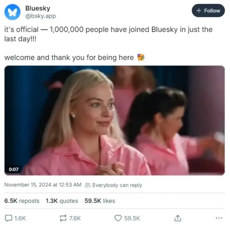 Недовольные Трампом и Маском пользователи X массово мигрируют в Bluesky
