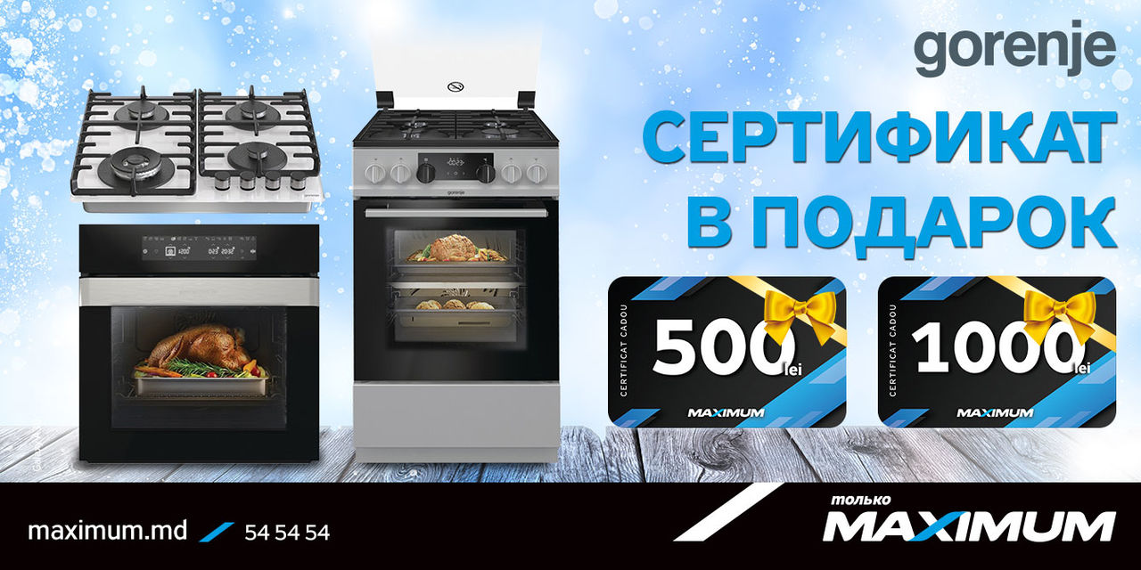 Maximum: 2 праздничные акции для покупателей техники Gorenje