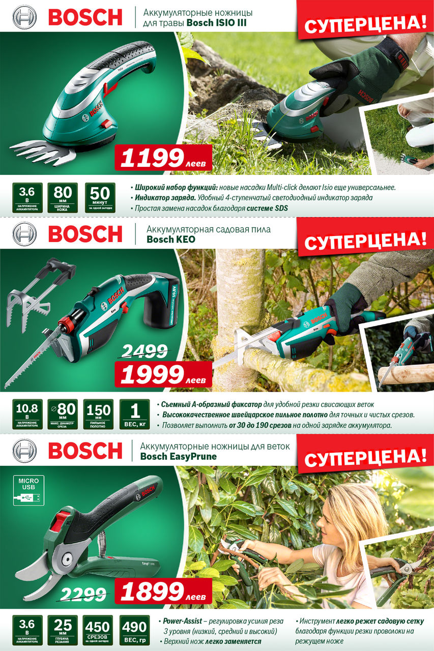 Садовая техника Bosch: осенняя уборка на даче ®