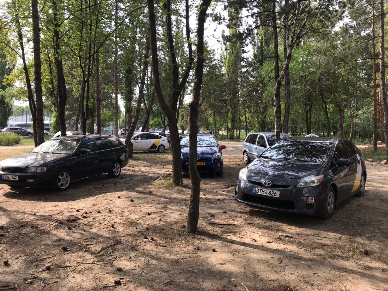 Автомобилисты стали парковаться прямо в парке на Скулянке