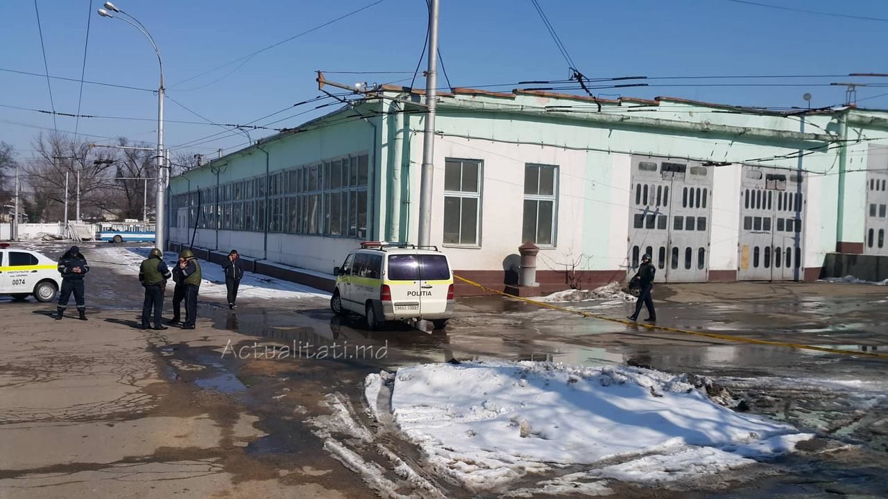 В Кишиневе заминирован троллейбусный парк