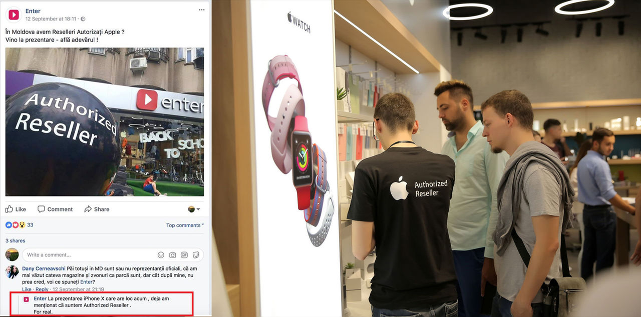 Un magazin din Moldova s-a autointitulat „Apple Authorized Reseller” fără a avea acordul companiei din Silicon Valley
