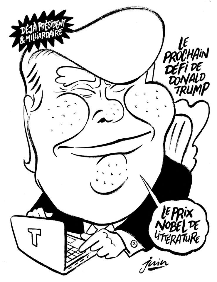 Charlie Hebdo опубликовал новую карикатуру на Дональда Трампа