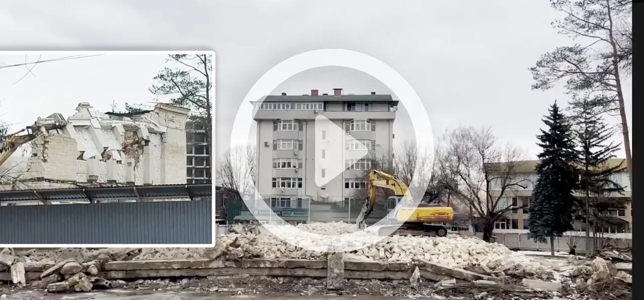 Fostul cinematograf Gaudeamus din Capitală, demolat în totalitate