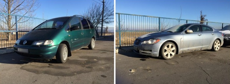 Un automobil furat și altul cu act falsificat, reținute la frontieră
