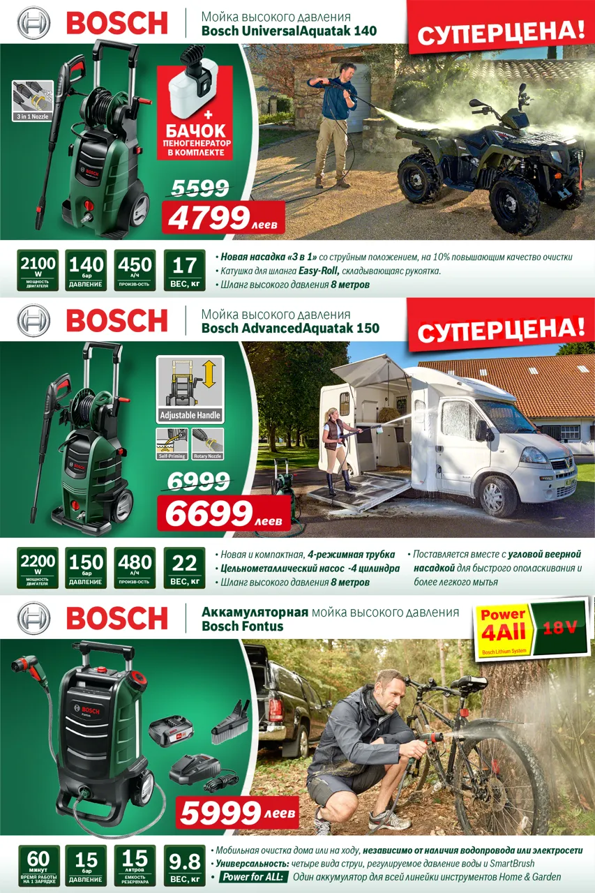 Bosch Siemens: Cезонные скидки на садовую технику от Bosch