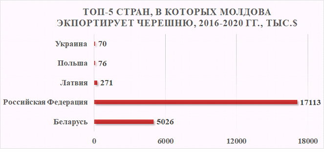 Садоводы: Экспорт черешни в Россию и Беларусь ниже, чем в прошлом году