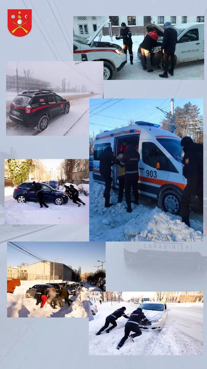 Более 30 случаев вмешательства: карабинеры помогали застрявшим на дороге водителям