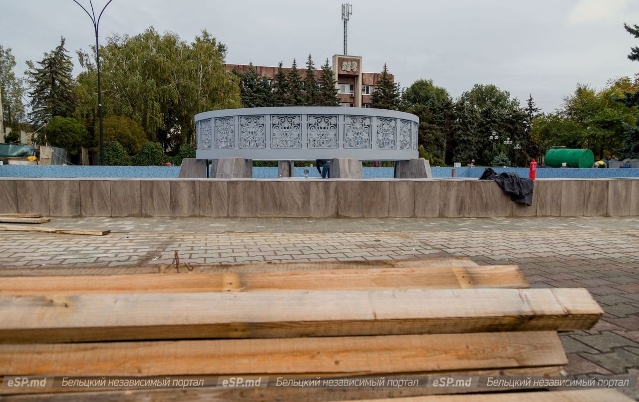 Ремонт фонтана в центре Бельц завершён