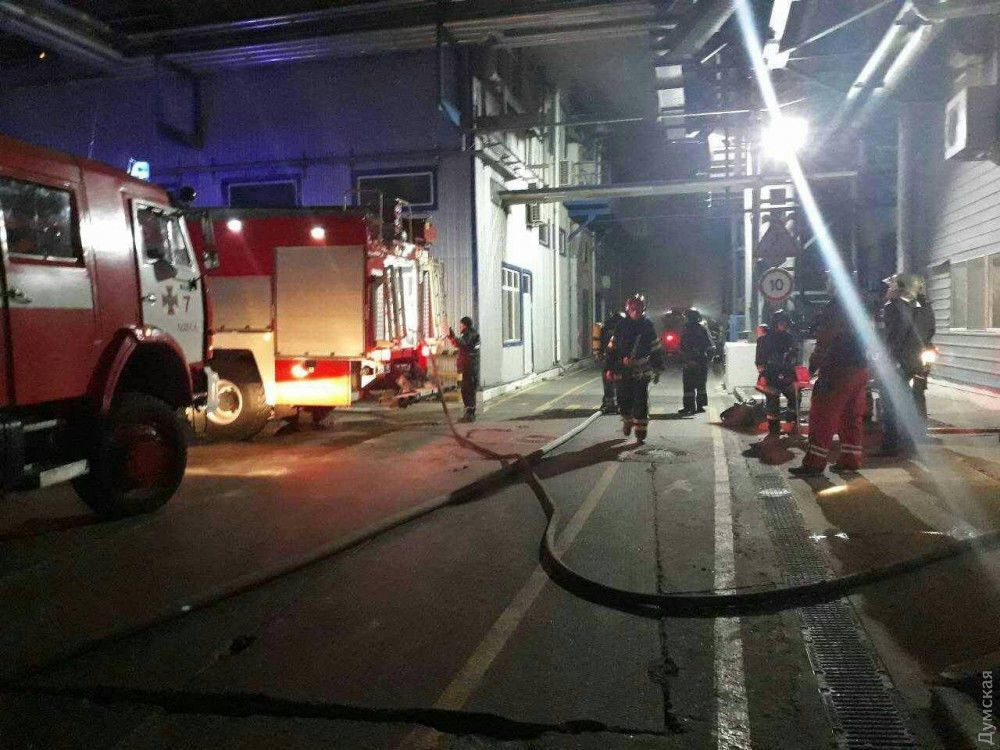 Под Одессой загорелся маслоперерабатывающий завод