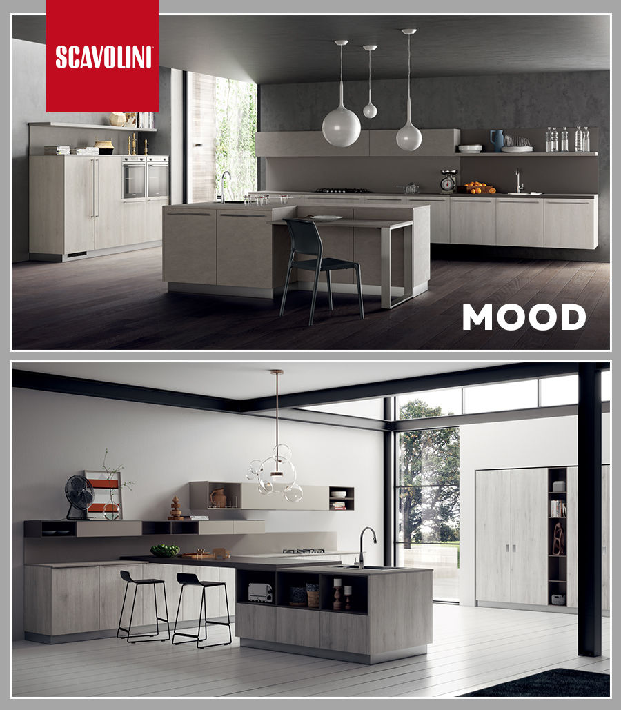 Scavolini: Итальянский вкус и качество, современные кухни - Mood и Sax