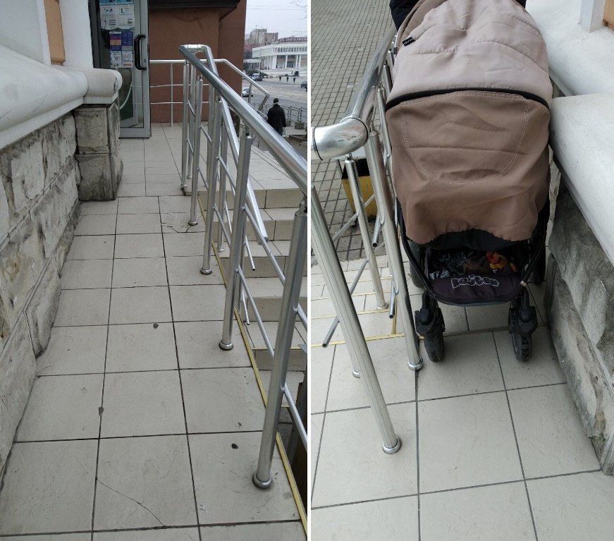 В Тирасполе разбирают пандус, ставший мемом