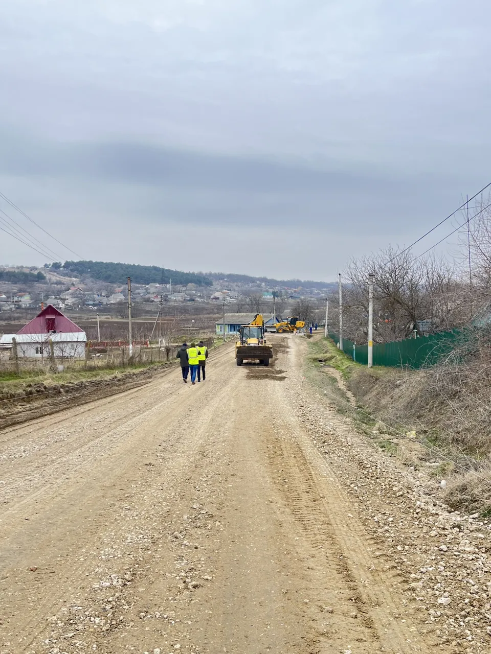 Un drum regional este în plin proces de reparație